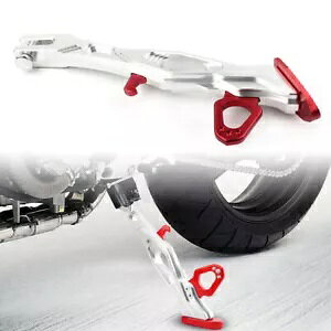 CNC ���b�h�t�b�g �T�C�h�X�^���h �T�|�[�g���b�O �L�b�N�X�^���h �I�[�g�o�C ���j�o�[�T���ɓK�� CNC Red Foot Side Stand Support Leg Kickstand Fit Motorcycle Universal �y���s�A���i�z