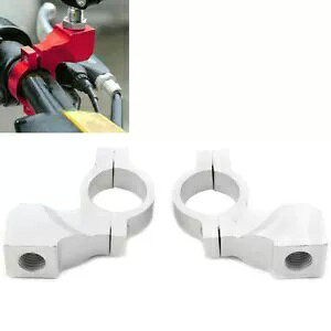 22mm 7/8 ''�I�[�g�o�C�o�C�N�n���h���o�[�o�b�N�~���[�}�E���g�u���P�b�g�N�����v�V���o�[ 22mm 7/8'' Motorcycle Bike Handlebar Rearview Mirror Mount Bracket Clamp Silver �y���s�A���i�z