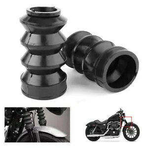 2x tgtH[NQ[gu[cn[[X|[cX^[ XL883 XL1200 ACA 883 ɓK 2x Front Fork Gaiters Boots Fit Harley Sportster XL883 XL1200 Iron 883
