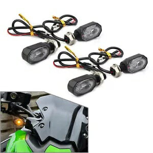 4 ~jI[goC 12V LED ^[VOiECJ[Ao[CgCWP[^[ 4Pcs Mini Motorcycle 12V LED Turn Signal Blinker Amber Light Indicator