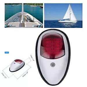 1x }{[gbg|c[ 12V vX`bNԐF LED DirQ[VCgp 1x For Marine Boat Yacht Pontoon 12V Plastic Red LED Bow Navigation Lights