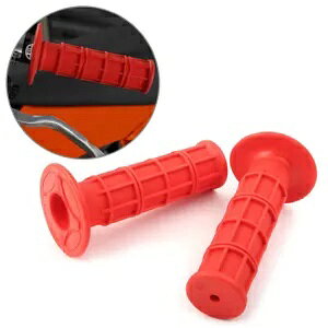 bho[ 7/8C`&1C` vnhObv Xbgnho[ ATV MX _[goCN Gf[ Red Rubber 7/8"&1" Pro Hand Grips Throttle Handle Bar ATV MX Dirt Bike Enduro
