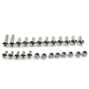 25 �t�F���_�[�{���g�l�W�i�b�g�}�E���g�L�b�g�v���X�`�b�N�n�[�h�E�F�A���}�n�o���V�[�p 25pcs Fender Bolt Screw Nut Mount Kit Plastics Hardware For Yamaha Banshee