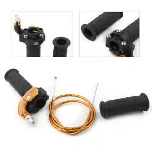 �X���b�g�� �A�N�Z�� �O���b�v �c�C�X�g & �P�[�u�� �S�[���h 47cc 49cc �~�j�|�P�b�g�_�[�g�o�C�N�p THROTTLE ACCELERATOR GRIP TWIST & CABLE Gold For 47cc 49cc Mini Pocket Dirt Bike