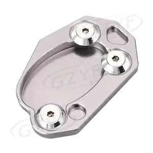 LbNX^h TChX^h v[g pbh KAWASAKI Z1000 ZX-10R ER-6N/F O[ Kickstand Side Stand Plate Extension Pad For KAWASAKI Z1000 ZX-10R ER-6N/F Grey