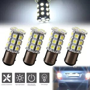 4x 27SMD BA15D キャビンマリンボート LED 電球 1004 1076 1142 ホワイト 20 ミリメートル * 48.5 ミリメートル 4x 27SMD BA15D Cabin Marine Boat LED Light Bulb 1004 1076 1142 White 20mm*48.5mm