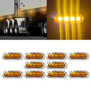 10x Ao[ SMD 9 LED gbN TCh }[J[ Cg NAX v g[[ 12/24v 10x Amber SMD 9 LED Truck Side Marker Light Clearance Lamp Trailer 12/24v