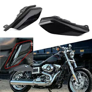 ~bht[GAfBtN^[MV[hgtBbgn[[c[OrrbhubNp Mid-Frame Air Deflector Wind Heat Shield Trim For Fit Harley Touring Vivid Black