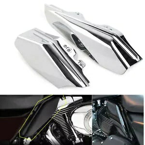 n[[GNgXg[g[hOChLO 01-08 N[~bht[GAfBtN^[p For Harley Electra Street Road Glide King 01-08 Chrome Mid-Frame Air Deflectors