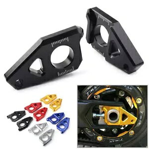 I[goCANXXsh`F[AWX^[ubN}n YZF R1 FZ8 FZ1 TMAX 530 ɓK Motorcycle Axle Spindle Chain Adjuster Blocks Fit Yamaha YZF R1 FZ8 FZ1 TMAX 530
