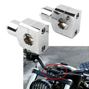 1C` I[goCN[nho[A_v^[CU[Nv}Egn[[t@bg{[CɓK 1" Motorcycle Chrome Handle Bar Adapter Risers Clamp Mounts Fit Harley Fatboy