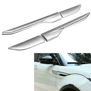 4x �T�C�h�t�F���_�[ �G�A�E�B���O �x���g�J�o�[ �g���� �t�B�b�g �����W���[�o�[ EVOQUE 2012-2018 �V���o�[ 4x Side Fender Air Wing Vent Cover Trim Fit Range Rover EVOQUE 2012-2018 Silver �y���s�A���i�z