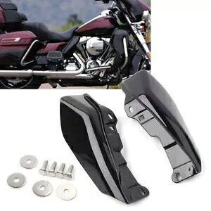 2x q[gV[h ~bht[ GAfBtN^[ g n[[ Xg[g OCh 09-16 ubNɓK 2x Heat Shield Mid-Frame Air Deflector Trim Fit Harley Street Glide 09-16 Black
