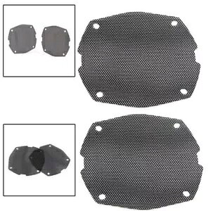 1 yA^tgtFAObVXs[J[OubNn[[ FLH 1998-2013 1pair Thin Front Fairing Mesh Speaker Grilles Black for Harley FLH 1998-2013