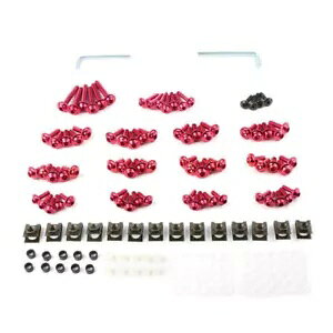I[goCX|[coCNtgKXtFAO{glWLbgt@Xi[NbvlWbh Motorcycle Sportbike Windscreen Fairing Bolt Screws Kit Fastener Clip Screws Red
