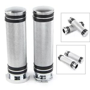 1 C` N[ nho[ nh Obv X|[cX^[ VRSC XL _Ci \teC c[OɓK 1'' Chrome Handlebar Hand Grips Fit For Sportster VRSC XL Dyna Softail Touring