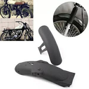 ubNI[goCtg&AtF_[}bhK[hJo[tBbgJtF[T[gCG125 Black Motorcycle Front&Rear Fender Mudguard Cover Fit Cafe Racer Retro CG125