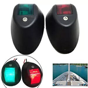 2x 12V }{[g 6 LED FDirQ[V Cg bh & O[ 2x 12V Marine Boat 6 LED Bi-color Bow Navigation Lights Red & Green