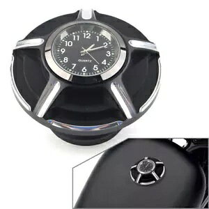 n[[pvtI[goCrbgA~KXLbvR^NJo[ Motorcycle Billet Aluminum Gas Cap Fuel Tank Cover with Watch For Harley