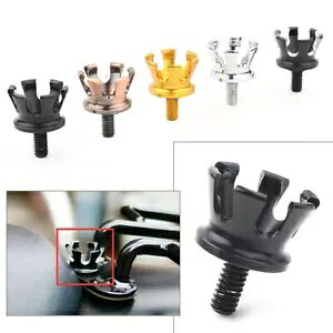 CyA NE X^C AV[g {g ^u XN[ Lbv }Eg n[[ 96 ȍ~ɓK Imperial Crown Style Rear Seat Bolt Tab Screw Cap Mount Fit Harley 96-up