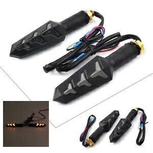 2X jo[TI[goCubN 12V LED ECJ[^[VOiCWP[^[Ao[Cg 2X Universal Motorcycle Black 12V LED Blinker Turn Signal Indicator Amber Lights