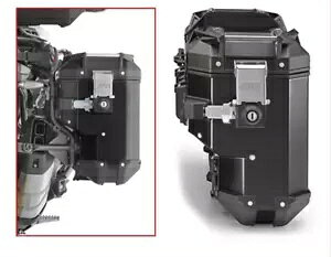 GIVI �g���b�J�[ �A�E�g�o�b�N EVO 33 �E�� OBKE33BR �p�j�A �T�C�h�P�[�X �u���b�N �A���C GIVI TREKKER OUTBACK EVO 33 RIGHT SIDE OBKE33BR PANNIER Side-Case Black alloy