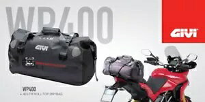 Givi WP400 hJ[SobO 40 bg I[goC z[hI[ O[ V[g hCobO Givi WP400 Waterproof Cargo Bag 40 Litres Motorcycle Holdall Grey Seat drybag