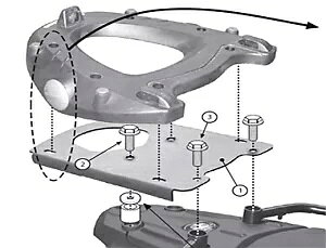 BMW F800GS ADVENTURE Givi SR5107 ���A���b�N�v���[�g�L�b�g F800 GS 2017 F 800 GSA �V�i Bmw F800GS ADVENTURE Givi SR5107 REAR RACK PLATE kit F800 GS 2017 F 800 GSA new �y���s�A���i�z
