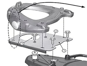 Bmw F650GS Givi SR5107 ���A���b�N�v���[�g�L�b�g F650 GS 08-13 F 650 GS �V�i�݌ɂ��� Bmw F650GS Givi SR5107 REAR RACK PLATE KIT F650 GS 08-13 F 650 GS new IN STOCK �y���s�A���i�z