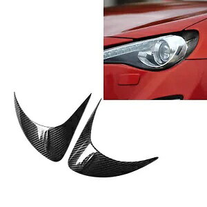 Xo BRZ g^ GT86 yAJ[{t@Co[wbhCgт܂ԂJo[ɓK Fit For Subaru BRZ Toyota GT86 Pair Carbon Fiber Headlight Eyebrow Eyelid Cover