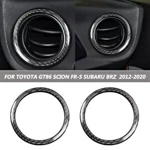 J[{t@Co[GAxgAEgbgt[Jo[g 2012-2019 Xo BRZ g^ 86 Carbon Fiber Air Vent Outlet Frame Cover Trim 2012-2019 For Subaru BRZ Toyota 86