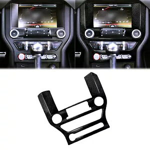 tH[h }X^O 2014-2019 J[{t@Co[CeA CD plJo[gɓK Fit For Ford Mustang 2014-2019 Carbon Fiber Interior CD Panel Decor Cover Trim