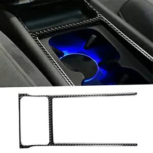 1X AJ[{t@Co[J[EH[^[Jbvz_[gXebJ[z_VrbN 8th  1X Real Carbon Fiber Car Water Cup Holder Trim Sticker For Honda Civic 8th Gen