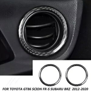 Xo BRZ g^ 86 J[{t@Co[GAxgAEgbgt[Jo[g 2012-2019 For Subaru BRZ Toyota 86 Carbon Fiber Air Vent Outlet Frame Cover Trim 2012-2019