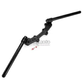 ブラック クリップオンハンドルバー ハンドルバーアダプターセット ヤマハ MT07 FZ07 2014-2018用 Black Clip on Handlebar Handle Bar Adapter Set For Yamaha MT07 FZ07 2014-2018