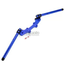 ブルー クリップオンハンドルバー ハンドルバーアダプターセット ヤマハ MT07 FZ07 2014-2018用 Blue Clip on Handlebar Handle Bar Adapter Set For Yamaha MT07 FZ07 2014-2018
