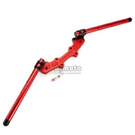 レッドクリップオンハンドルバー ハンドルバーアダプターセット ヤマハ MT07 FZ07 2014-2018用 Red Clip on Handlebar Handle Bar Adapter Set For Yamaha MT07 FZ07 2014-2018
