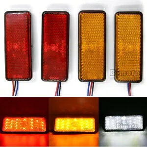 1x jo[T LED I[goCԃu[LXgbvAo[bh^[VOie[Cg M6 1x Universal LED Motorcycle Car Brake Stop Amber Red Turn Signal Tail Light M6