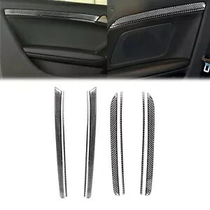 AEfB A5 2008-2016 Ci[ԃhAJo[gAJ[{t@Co[ For Audi A5 2008-2016 Inner Car Door Decorative Cover Trim Real Carbon Fiber