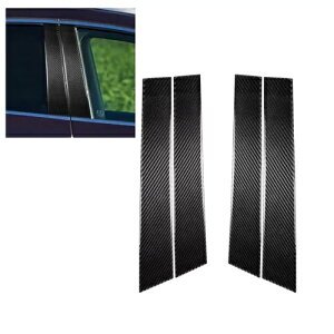 4 * �J�[�{���t�@�C�o�[�E�B���h�E�s���[�|�X�g�f�N���g���� INFINIT FX 2009-13 QX70 2014+ 4*Carbon Fiber Window Pillar Posts Decro Trim For INFINIT FX 2009-13 QX70 2014+ �y���s�A���i�z