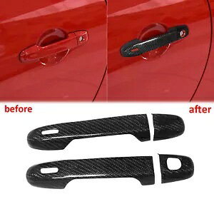 tBbgTCIXog^ FR-S BRZ GT86 hAnhJo[gAJ[{t@Co[ Fit Scion Subaru Toyota FR-S BRZ GT86 Door Handle Cover Trim Real Carbon Fiber