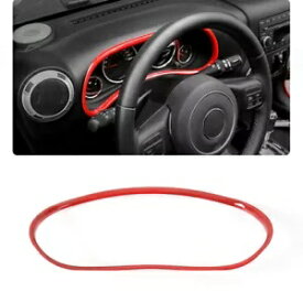レッドフロントダッシュボードフレームトリムリング装飾ベゼルジープラングラー JK 2011-2017 Red Front Dashboard Frame Trim Ring Decor Bezels For Jeep Wrangler JK 2011-2017