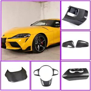 リアルカーボンファイバーカーアクセサリーインテリアカバートリム Toy@ta スープラ 2019-2021 Real Carbon Fiber Car Accessories Interior Cover Trim For Toy@ta Supra 2019-2021