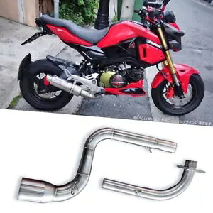 rC}t[~hXeX|z_ Grom MSX 125 SF 2016-2020 Exhaust Muffler Middle Stanless Steel For Honda Grom MSX 125 SF 2016-2020