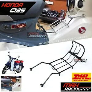 ubNZ^[bNוbNbOV[hK[hz_ C125 X[p[Ju 18-2022 BLACK CENTER RACK LUGGAGE RACK LEGSHIELD GUARD FOR HONDA C125 SUPER CUB 18-2022