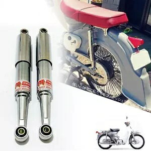 AVbNAu\[o[ N[ 1 yAz_X[p[Ju C50 C65 C70 C90 ɓK REAR SHOCK ABSORBER CHROME 1 PAIR Fit For Honda Super Cub C50 C65 C70 C90