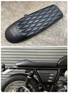 fAV[g tFCNU[ fBA{X ubN tBbg C GtB[h GT650 & C^[Zv^[ 650 Dual Seat Faux Leather Diabolus Black Fit Royal Enfield GT650 & Interceptor 650