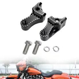 2 インチ ロワリング ブロック キット ブラック ハーレー ストリート ロードキング エレクトラグライドに適合 2 Inch Lowering Blocks Kit Black fits For Harley Street Road King Electra Glide
