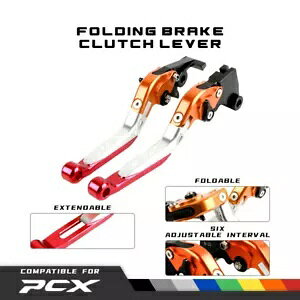 \Ȋg CNC ܂肽݃u[LNb`o[tBbgz_ PCX 125 150 160 Adjustable Extend CNC Folding Brake Clutch Lever Fit HONDA PCX 125 150 160