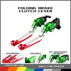 CNC ܂肽݃u[L Nb` o[ Lbg hDJeB eBXg[_ 1200/S/GT 10-17 ɓK CNC Folding Brake Clutch Levers Kit Fit DUCATI MULTISTRADA 1200/S/GT 10-17